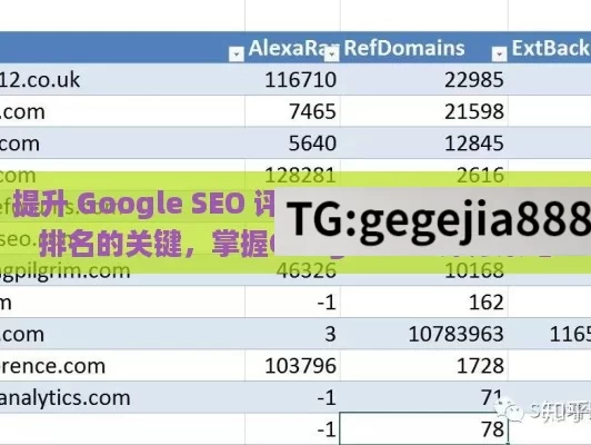 提升 Google SEO 评分的关键策略,提升网站排名的关键，掌握Google SEO评分策略