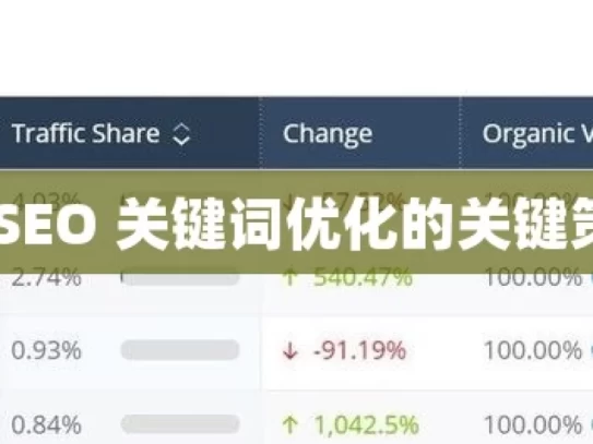 掌握谷歌 SEO 关键词优化的关键策略与技巧