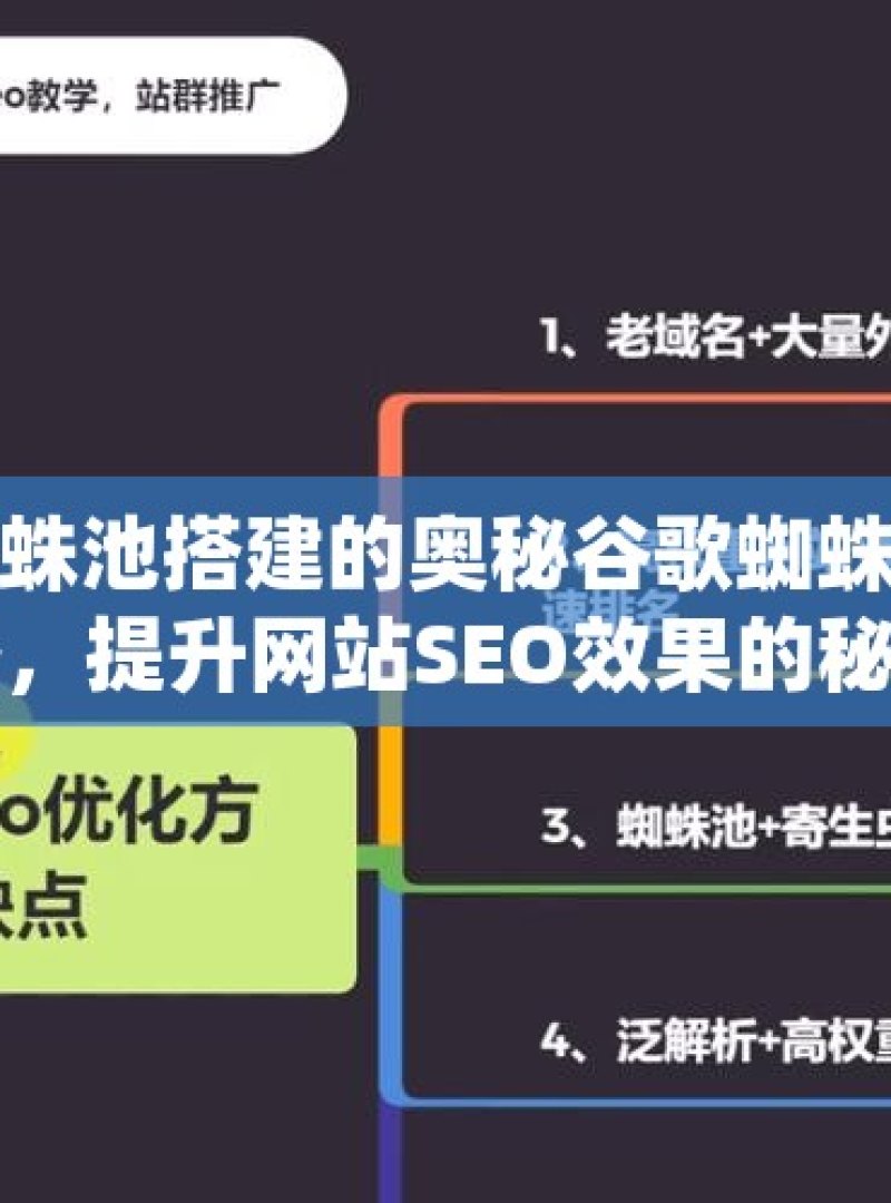 揭秘谷歌蜘蛛池搭建的奥秘谷歌蜘蛛池搭建全攻略，提升网站SEO效果的秘诀